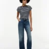 Nautical Gold-Button Boatneck T-Shirt