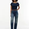 Nautical Gold-Button Boatneck T-Shirt