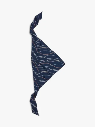 Nautical Rope Print Silk Scarf
