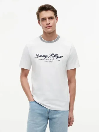 Nautical Script Logo Striped T-Shirt