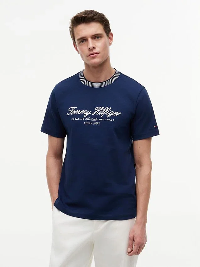 Nautical Script Logo Striped T-Shirt Nautical Script Logo Striped T-Shirt