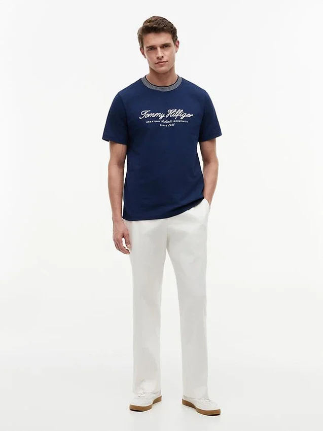 Nautical Script Logo Striped T-Shirt Nautical Script Logo Striped T-Shirt