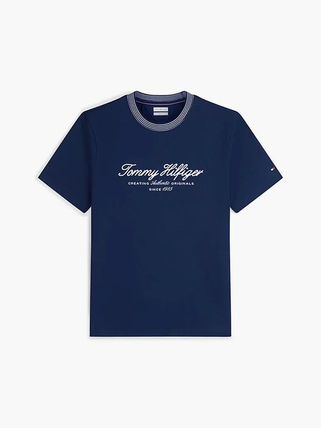 Nautical Script Logo Striped T-Shirt Nautical Script Logo Striped T-Shirt