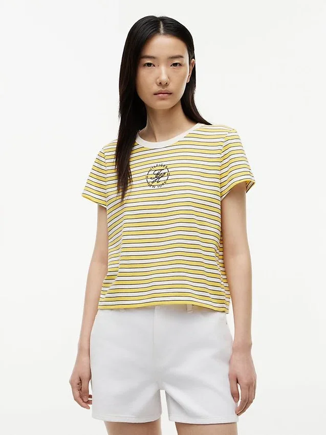 Nautical Script Monogram Striped T-Shirt Nautical Script Monogram Striped T-Shirt