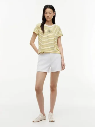 Nautical Script Monogram Striped T-Shirt