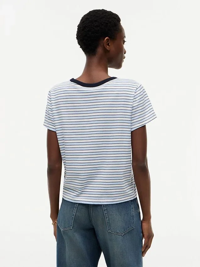 Nautical Script Monogram Striped T-Shirt Nautical Script Monogram Striped T-Shirt