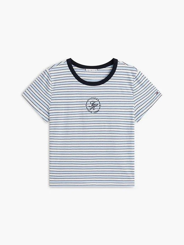 Nautical Script Monogram Striped T-Shirt Nautical Script Monogram Striped T-Shirt