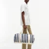 Nautical Stripe Canvas Duffle Bag Nautical Stripe Canvas Duffle Bag