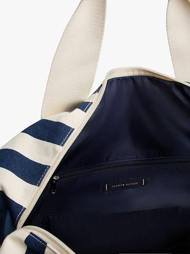 Nautical Stripe Canvas Duffle Bag Nautical Stripe Canvas Duffle Bag
