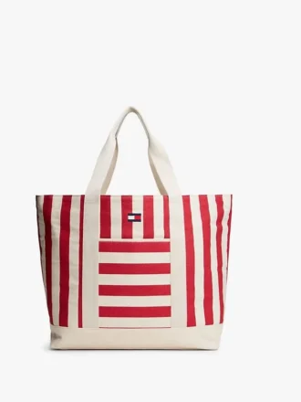 Nautical Stripe Canvas Tote Bag