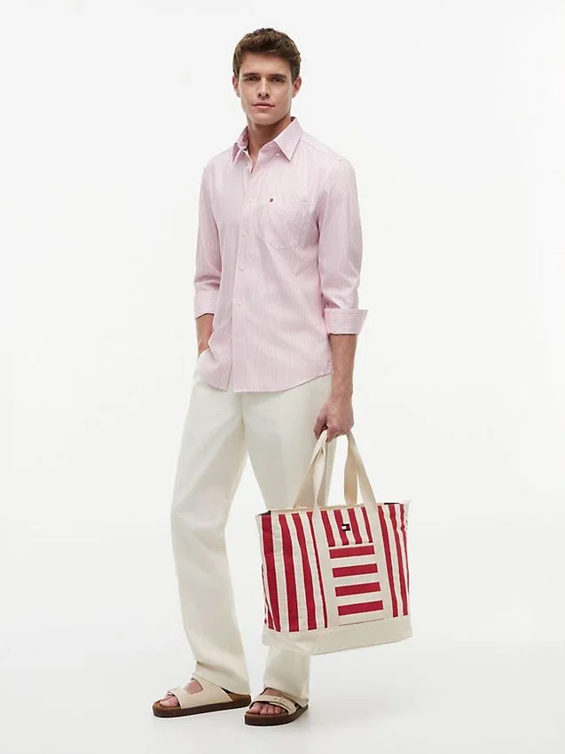 Nautical Stripe Canvas Tote Bag Nautical Stripe Canvas Tote Bag