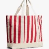Nautical Stripe Canvas Tote Bag Nautical Stripe Canvas Tote Bag
