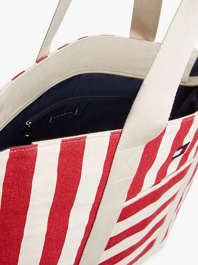 Nautical Stripe Canvas Tote Bag Nautical Stripe Canvas Tote Bag