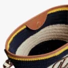 Nautical Striped Crochet Bucket Bag Nautical Striped Crochet Bucket Bag