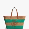 Nautical Striped Crochet Tote Bag