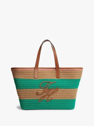 Nautical Striped Crochet Tote Bag Nautical Striped Crochet Tote Bag