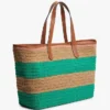 Nautical Striped Crochet Tote Bag