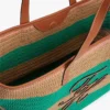Nautical Striped Crochet Tote Bag