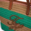 Nautical Striped Crochet Tote Bag