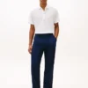 New York Label Cotton-Linen Blend Polo