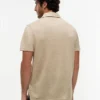 New York Label Cotton-Linen Blend Polo