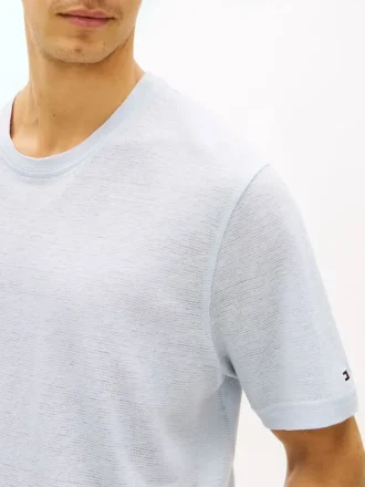 New York Label Cotton-Linen T-Shirt