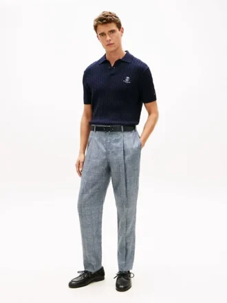 New York Label Glen Plaid Linen Pant New York Label Glen Plaid Linen Pant