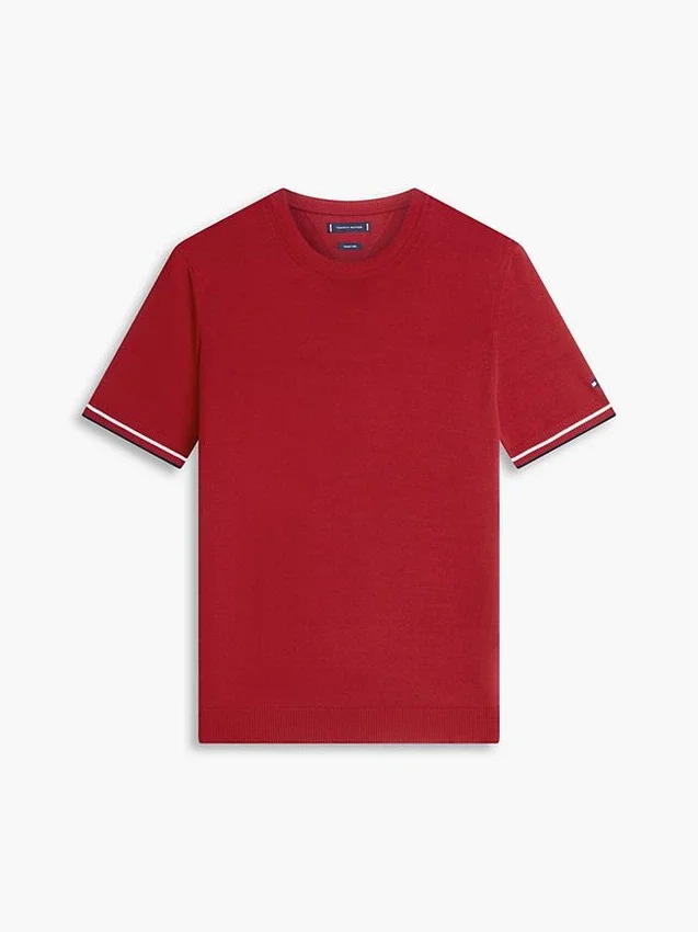 New York Label Knit Tipped T-Shirt New York Label Knit Tipped T-Shirt