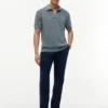 New York Label Relaxed Heathered Polo