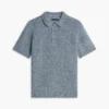 New York Label Relaxed Heathered Polo