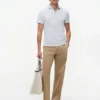 New York Label Slim Fit Mercerized Polo