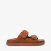 Nubuck Leather Double-Strap Slide Sandal Nubuck Leather Double-Strap Slide Sandal