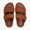 Nubuck Leather Double-Strap Slide Sandal Nubuck Leather Double-Strap Slide Sandal