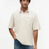 Oversized Fit Crepe Jersey Rugby Polo