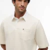 Oversized Fit Crepe Jersey Rugby Polo