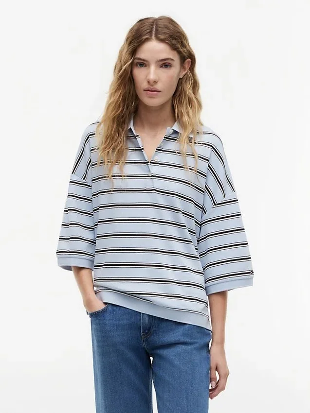 Oversized Fit Striped Polo Oversized Fit Striped Polo
