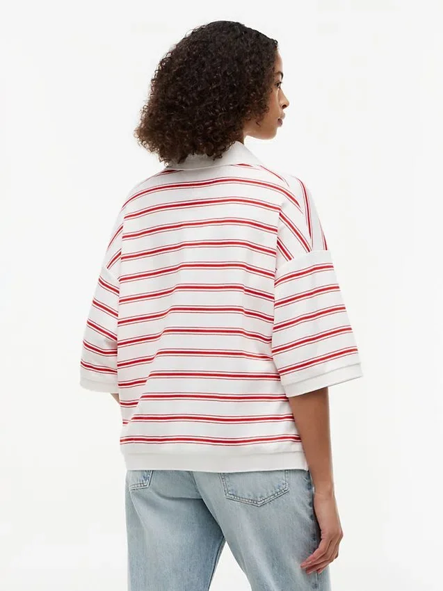 Oversized Fit Striped Polo Oversized Fit Striped Polo