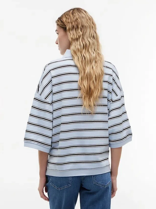 Oversized Fit Striped Polo Oversized Fit Striped Polo