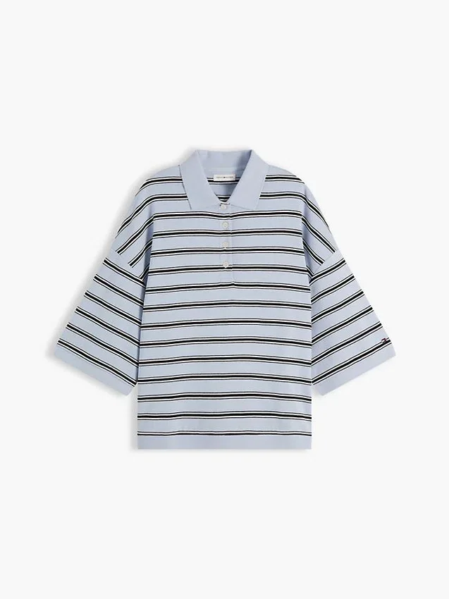 Oversized Fit Striped Polo Oversized Fit Striped Polo