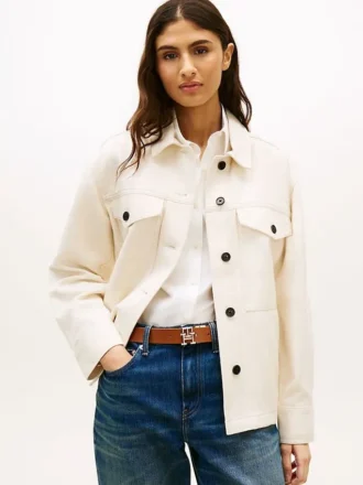 Oversized Twill Utility Shirt Jacket