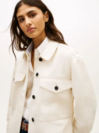 Oversized Twill Utility Shirt Jacket