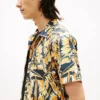 Palm Leaf Print Paper-Touch Camp Shirt