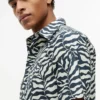 Palm Leaf Print Paper-Touch Shirt