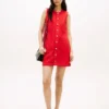 Patch Pocket Denim Shift Mini Dress Patch Pocket Denim Shift Mini Dress