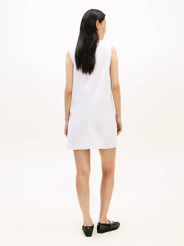 Patch Pocket Denim Shift Mini Dress Patch Pocket Denim Shift Mini Dress