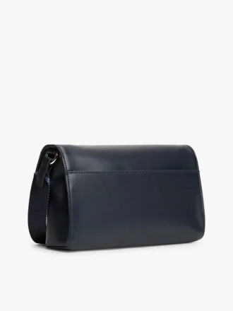 Pebbled Flap Crossbody Bag