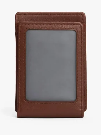 Pebbled Leather Magnetic Bifold Wallet