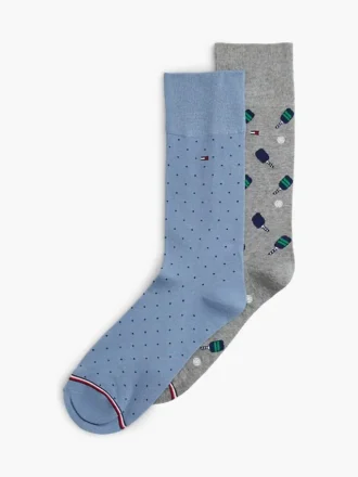 Pickleball & Dot Trouser Sock 2-Pack