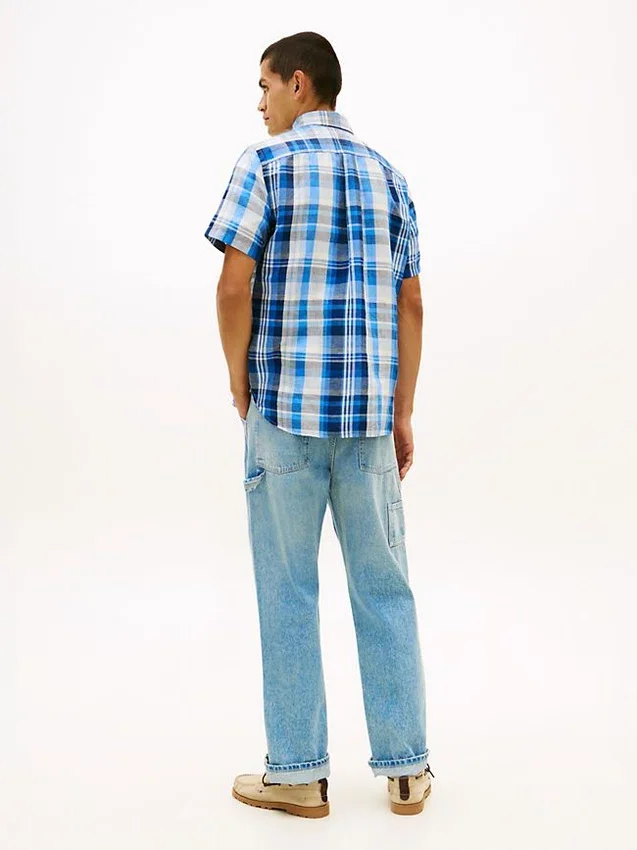 Plaid Cotton-Linen Blend Shirt Plaid Cotton-Linen Blend Shirt
