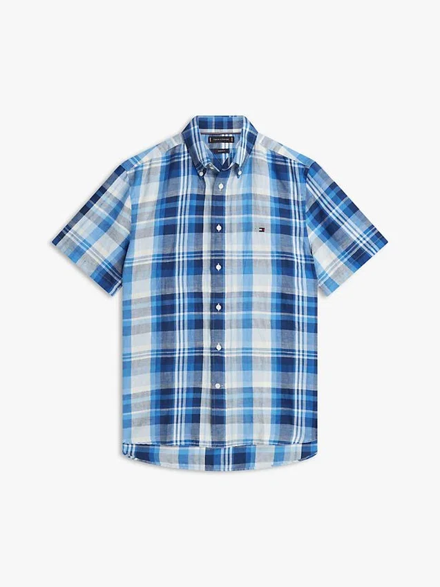 Plaid Cotton-Linen Blend Shirt Plaid Cotton-Linen Blend Shirt